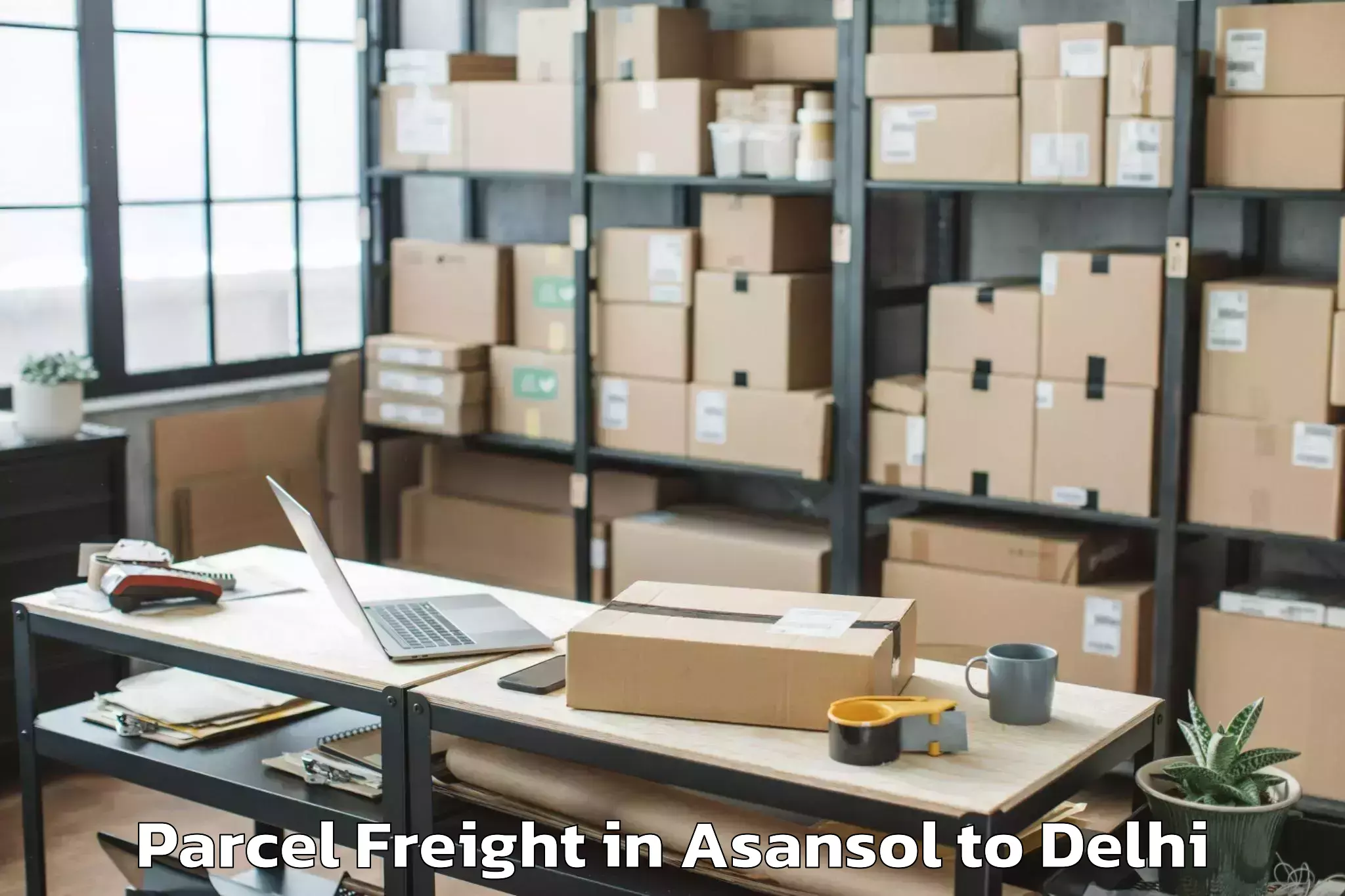 Professional Asansol to Parsvnath Mall Inderlok Parcel Freight